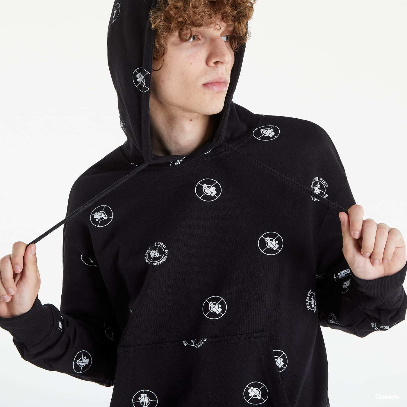 Mikiny Element Pexe Polka Hoodie Black