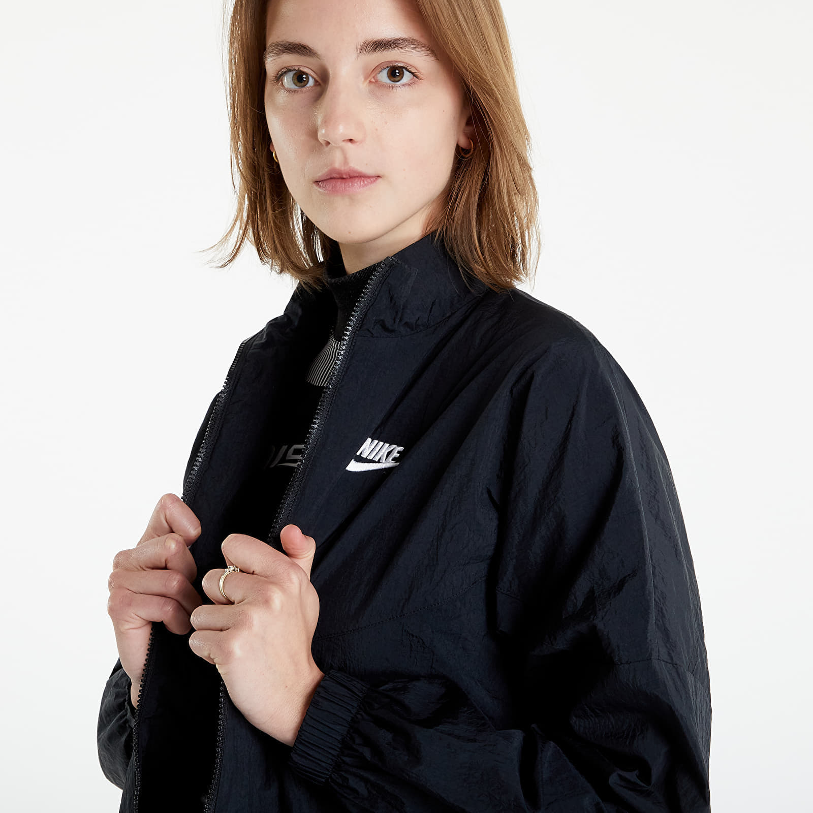 Jackets Nike NSW Essential Windrunner Women's Woven Jacket Black/ Black/ White