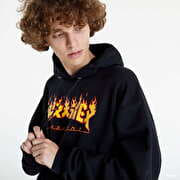Hoodies and sweatshirts Thrasher Godzilla Flame Hood Black Queens