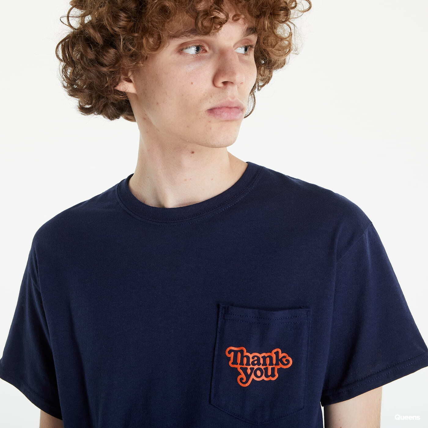 Camisetas Thank You Skateboards Logo Pocket Tee navy