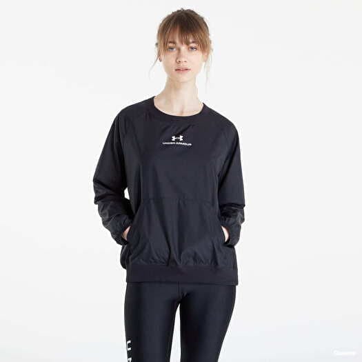 Mikina Under Armour Rush Woven Crew Black/ White