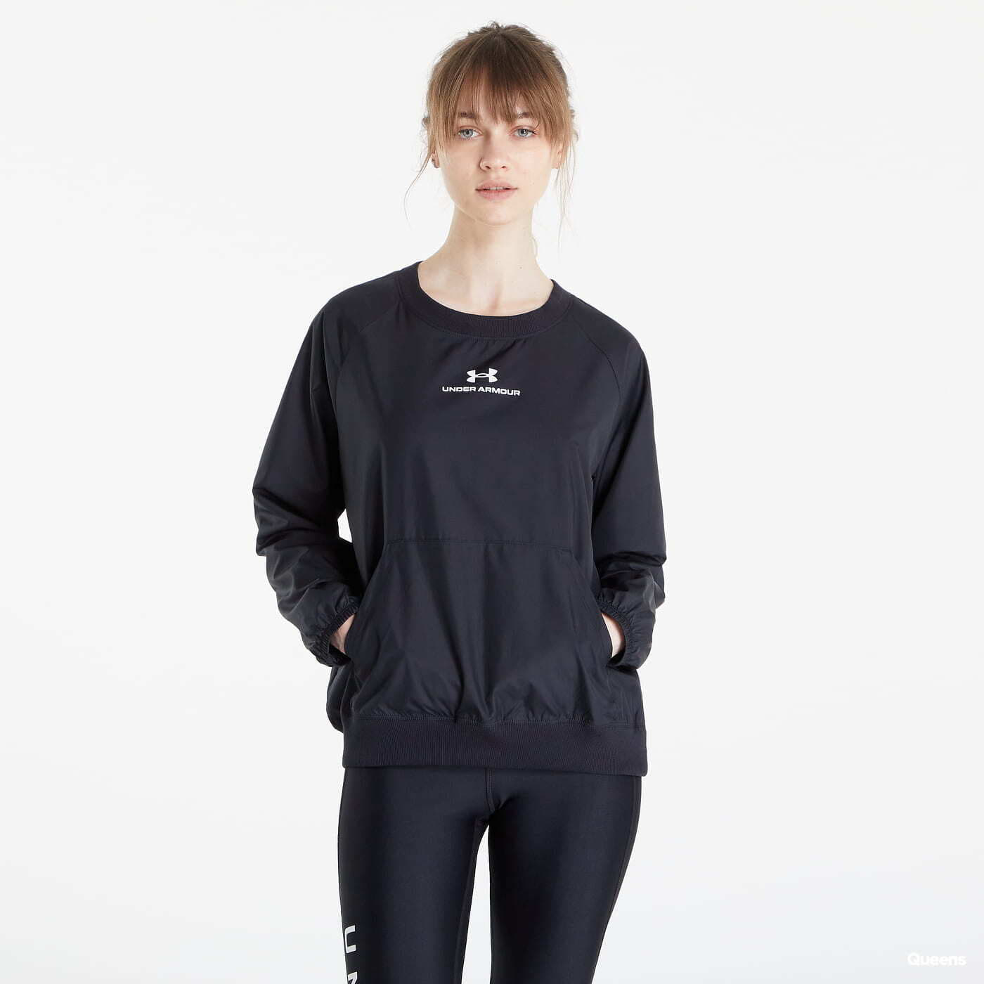 Sudaderas Under Armour Rush Woven Crew Black/ White