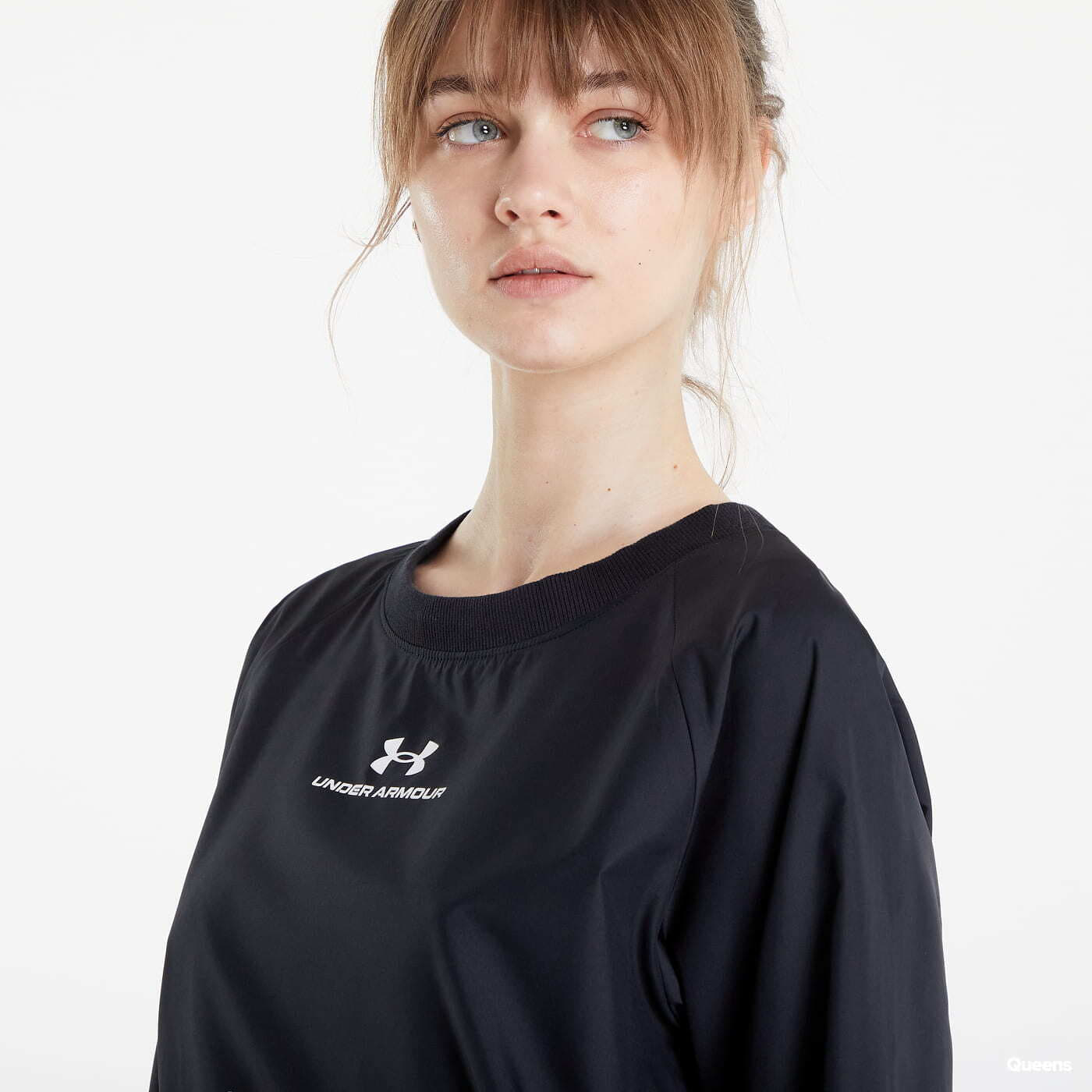 Sudaderas Under Armour Rush Woven Crew Black/ White