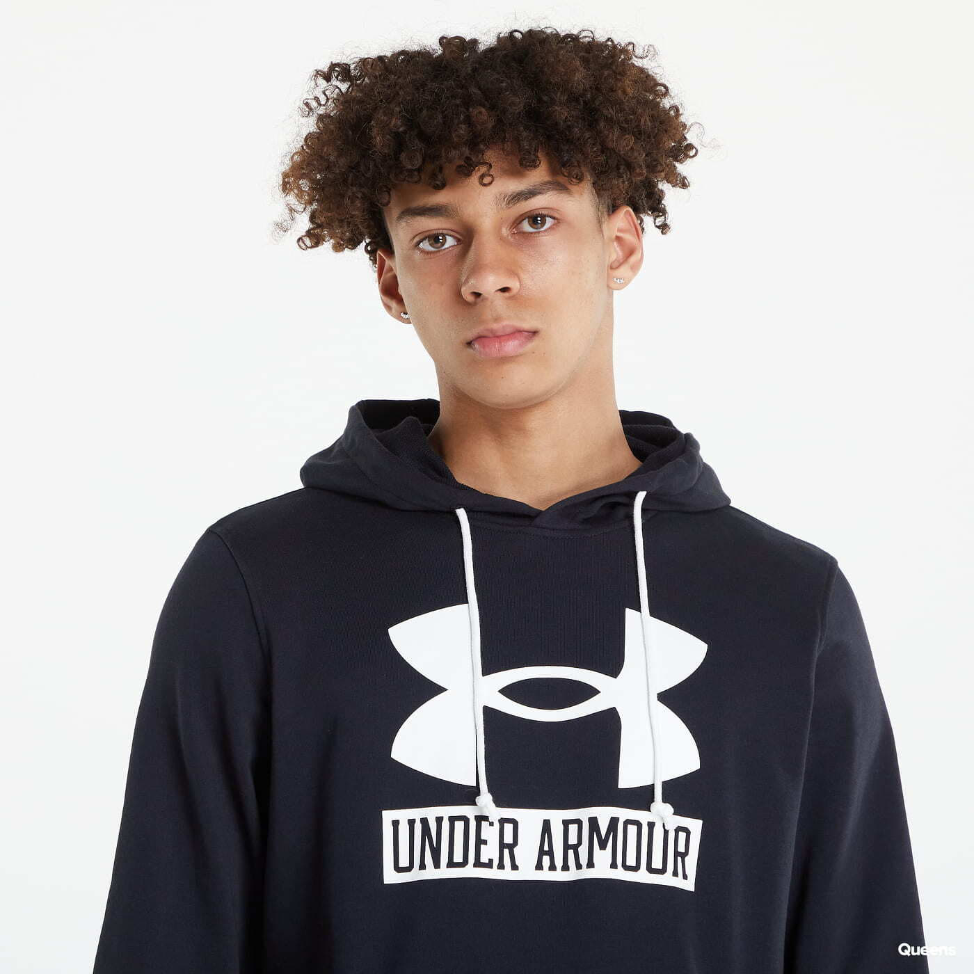 Mikinas ar kapuci un sporta krekli Under Armour Rival Terry Logo Hoodie Black/ Onyx White