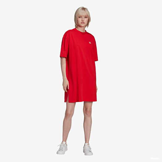 adidas Originals Tee Dress Red | Queens