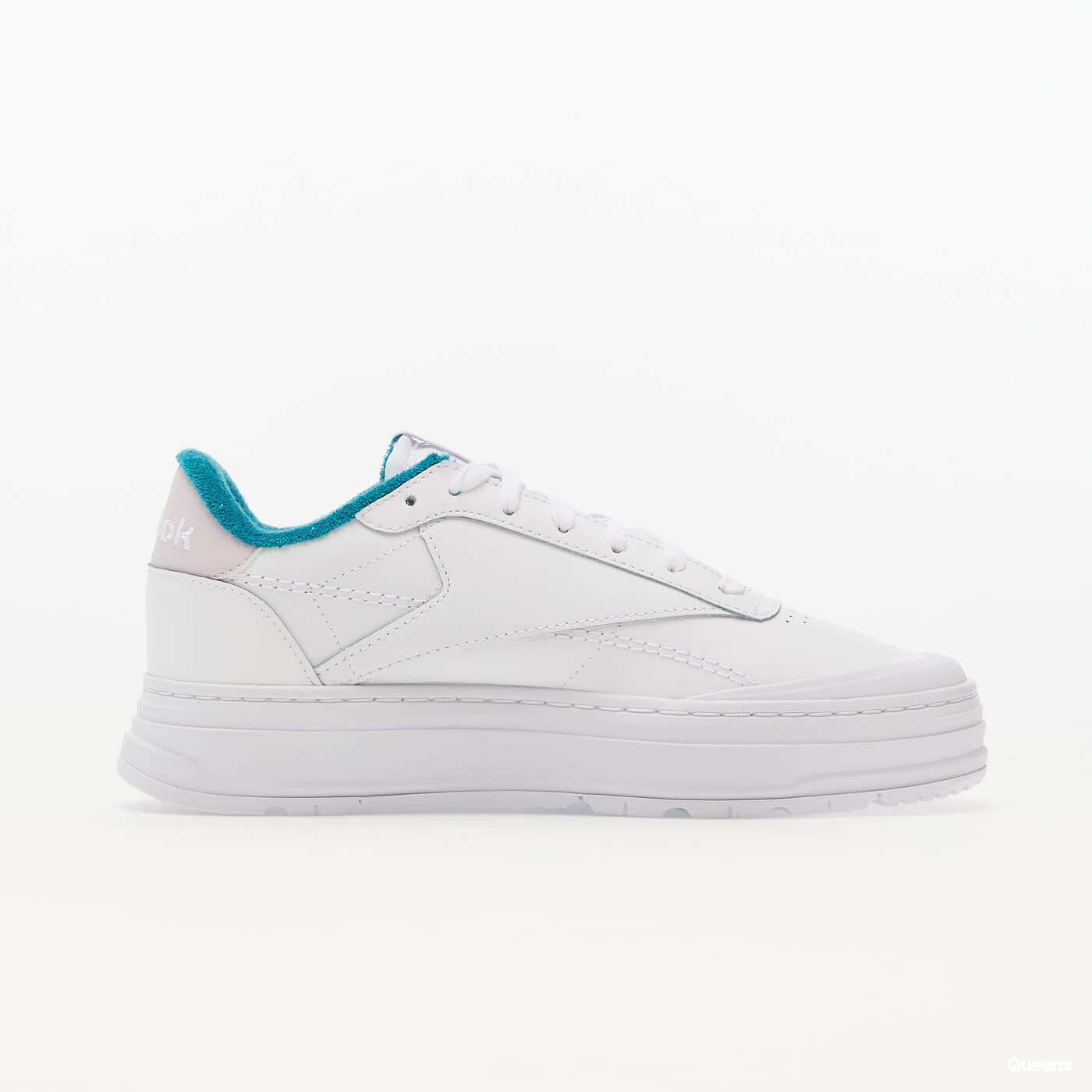 Women's sneakers and shoes Reebok Club C Double GEO Cloud White/ Seaport Teal/ Quartz Glow