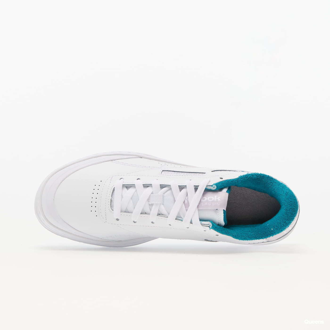 Women's sneakers and shoes Reebok Club C Double GEO Cloud White/ Seaport Teal/ Quartz Glow