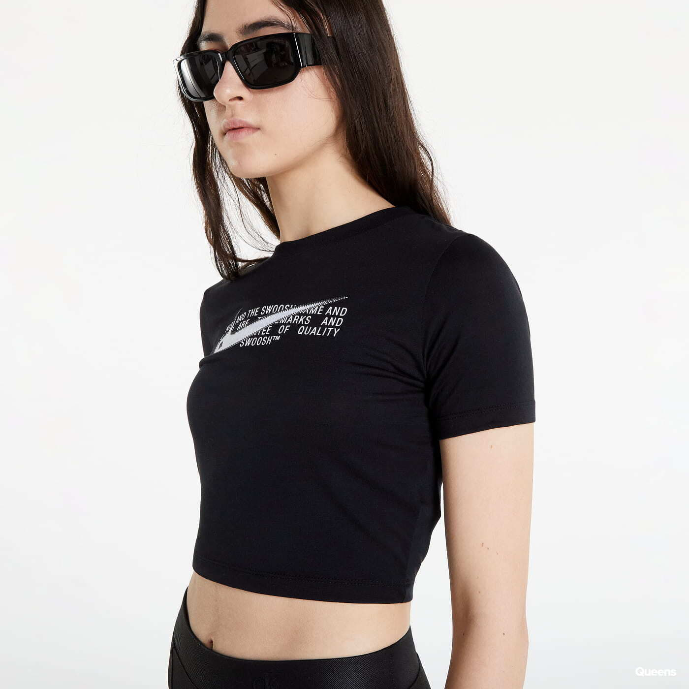 Trička Nike NSW Oversized Slim Crop Tee Black