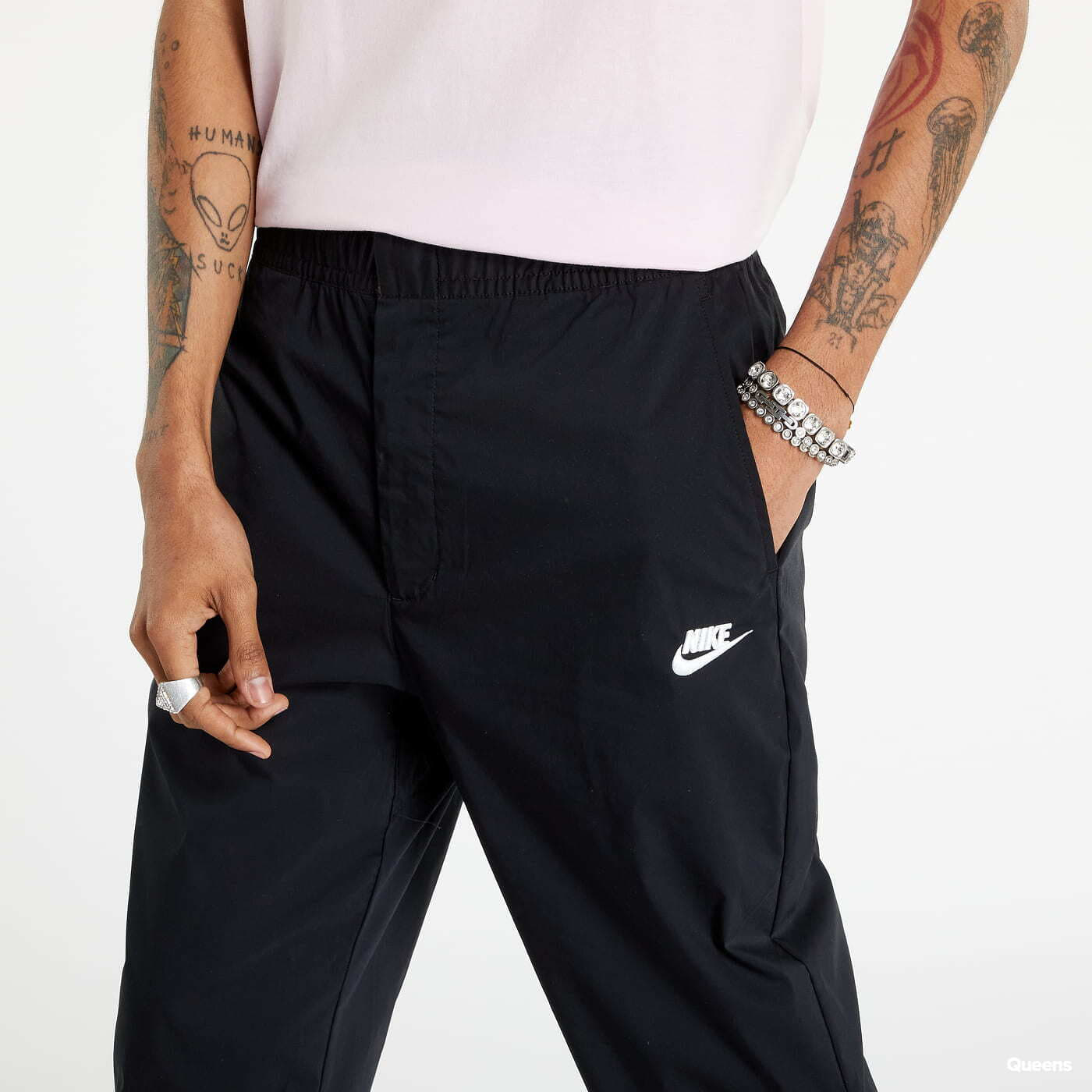 Jeans and trousers Nike NSW Spe Woven Unlined Sneaker Pants Black White Queens