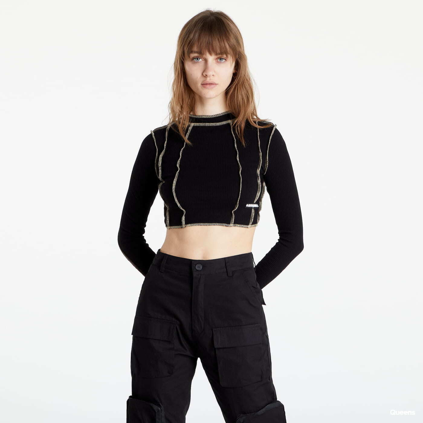 Topuri Sixth June Overcast Seams Long Sleeves Top Black