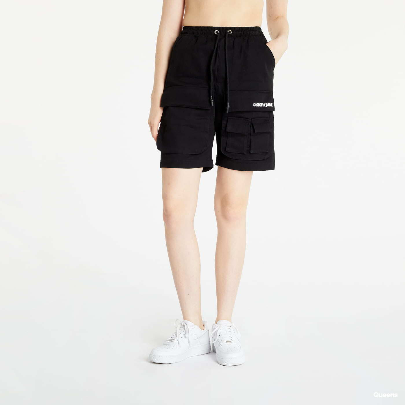 Šortky Sixth June Utility Shorts Logo Black