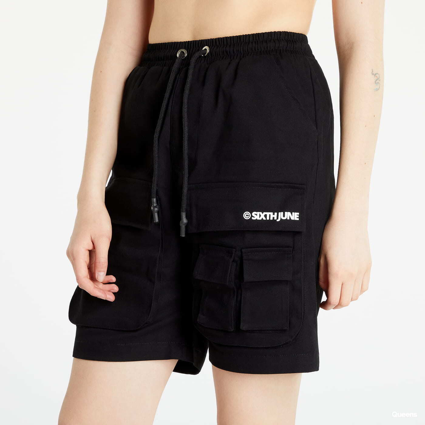 Šortky Sixth June Utility Shorts Logo Black