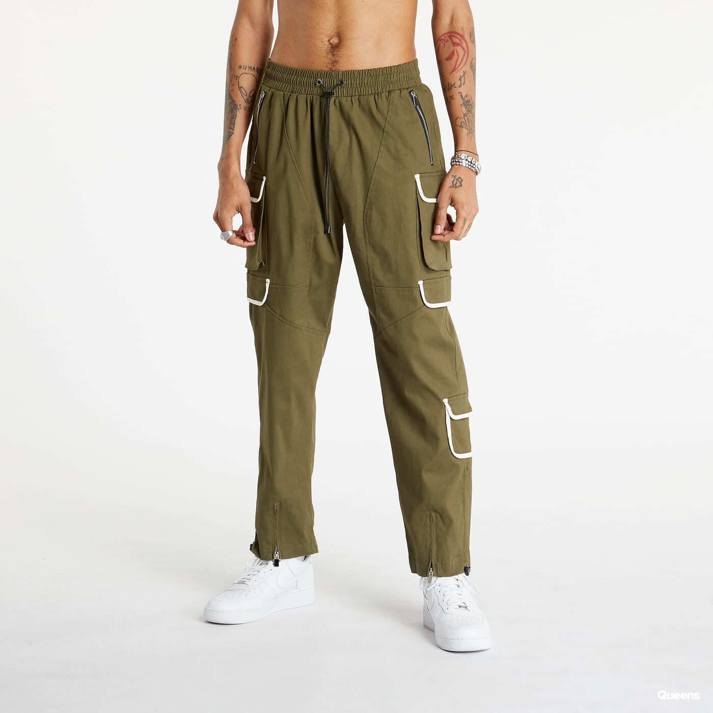 Дънки и панталони Sixth June Multi Pockets Cargo Pants Green