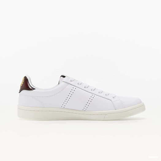 Fred Perry B300 Panneled Leather Sneakers In Neutrals | ModeSens
