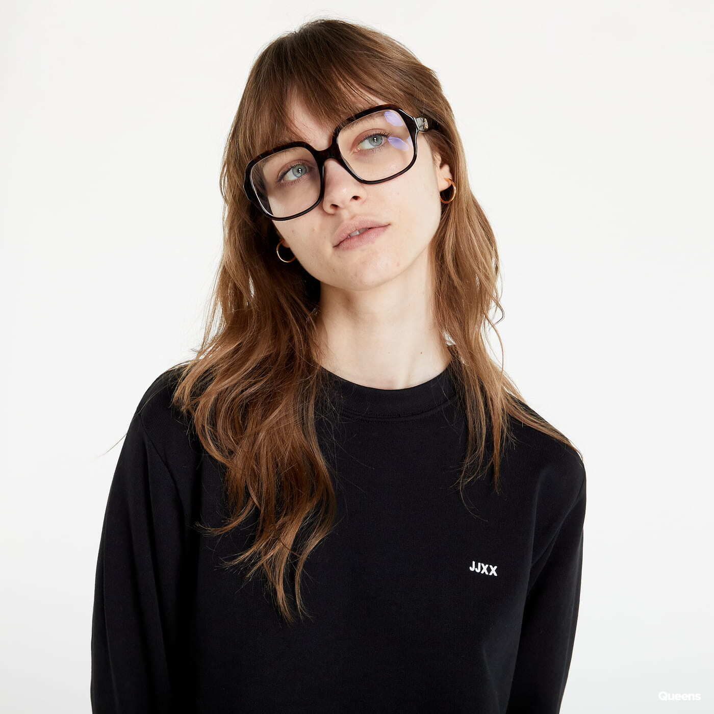 Hanorace JJXX JXAYA LS Relaxed Every Logo Sweat Black