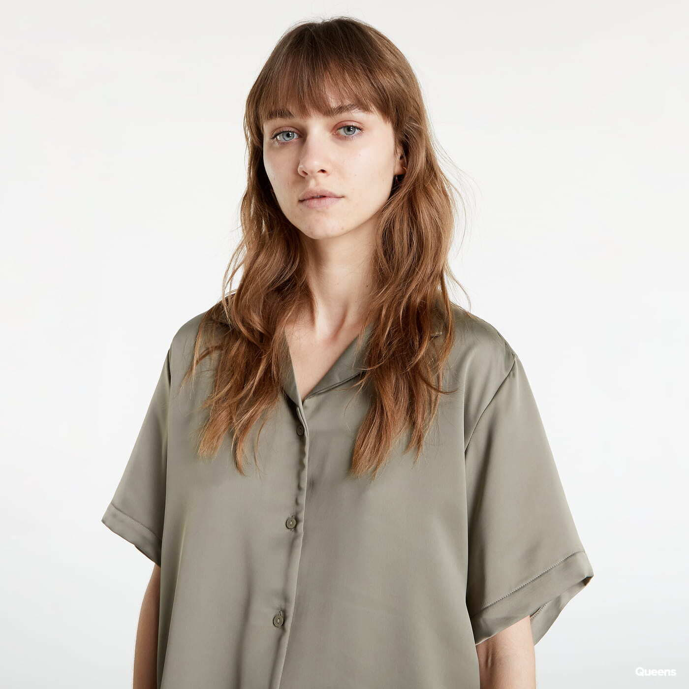 Kleidung für Frauen JJXX SS Comfort Satin Shirt SN Brindle