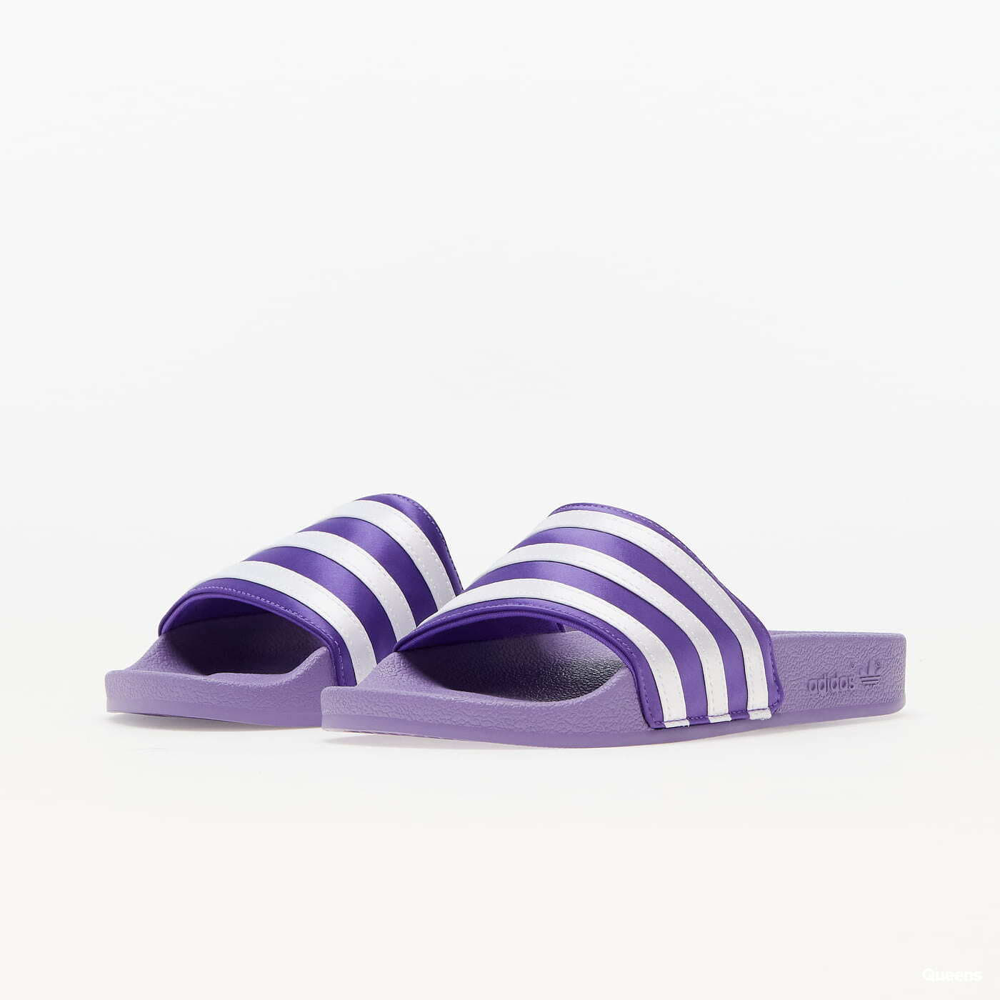 Summer shoes sneakers and flip flops adidas Originals Adilette W Magic lilac Cloud white Purple rush Queens
