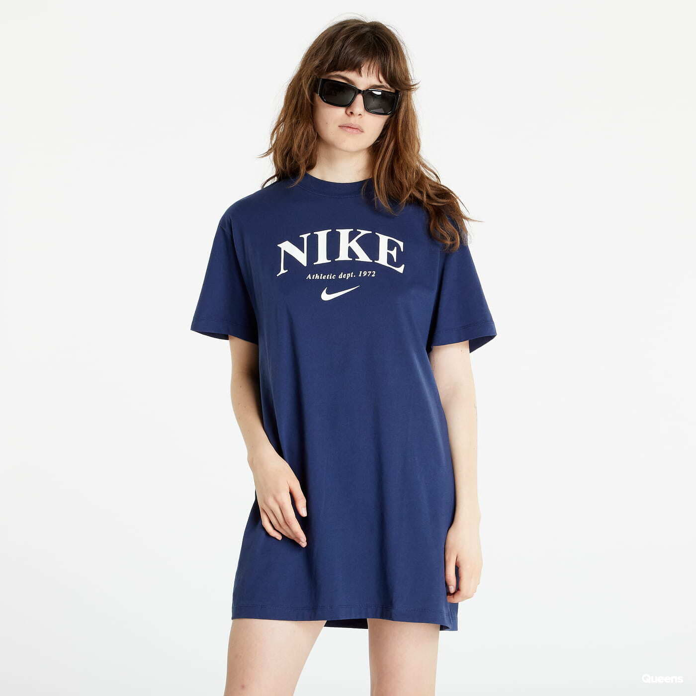 Kleider Nike Sportswear Short-Sleeve Graphic Dress Blue
