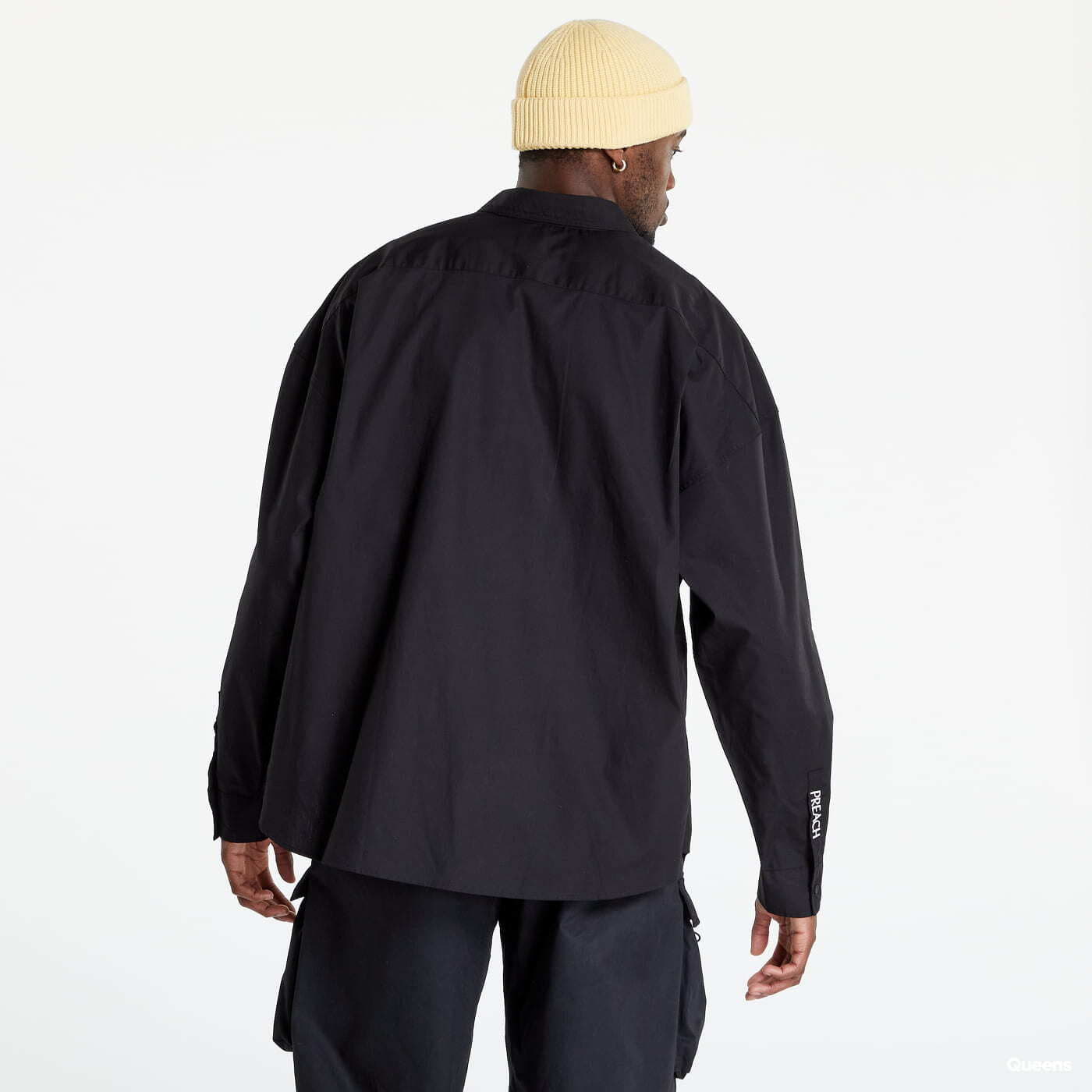 Men's Clothing PREACH Oversized Cotton Shirt Black