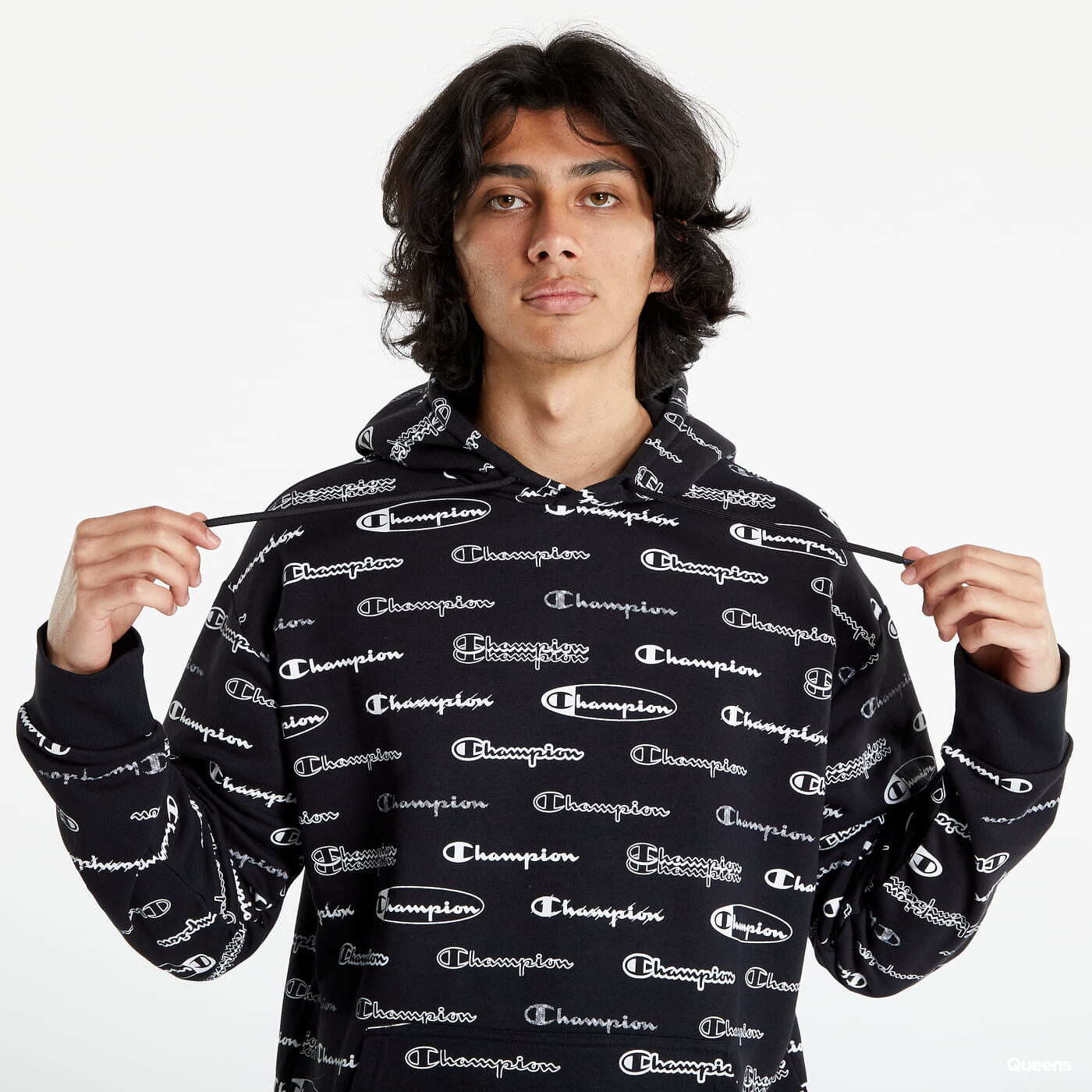 Champion sweater logo all over it online