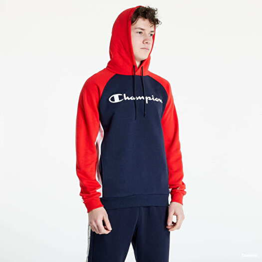 Sweatjacken und Sweatshirts Champion Hooded Sweatshirt Navy/ Red/ White |  Queens