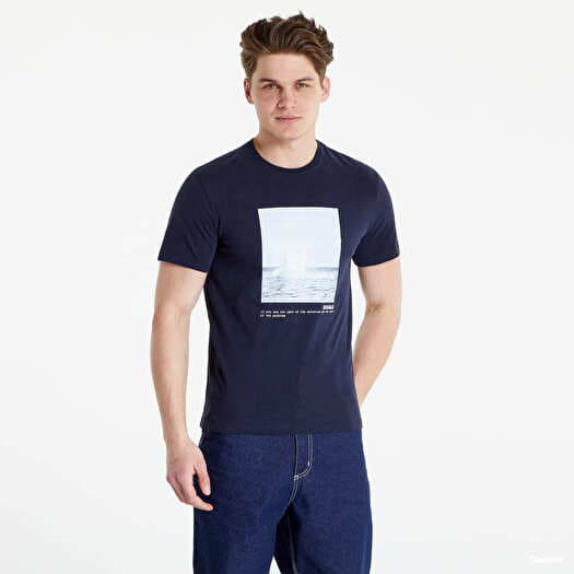 T-shirt Ecoalf Glaciar Marino Para Hombre Tee navy