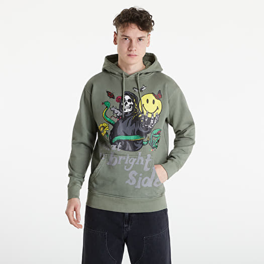 Hoodies and sweatshirts Market Smiley Look at the Bright Side Hoodie Green Queens
