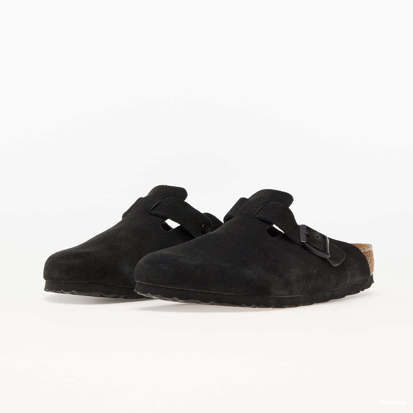 Pánské tenisky a boty Birkenstock Boston Soft Footbed Velvet Leather Black