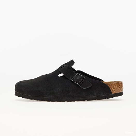Birkenstock Boston Soft Footbed Velvet Leather Black