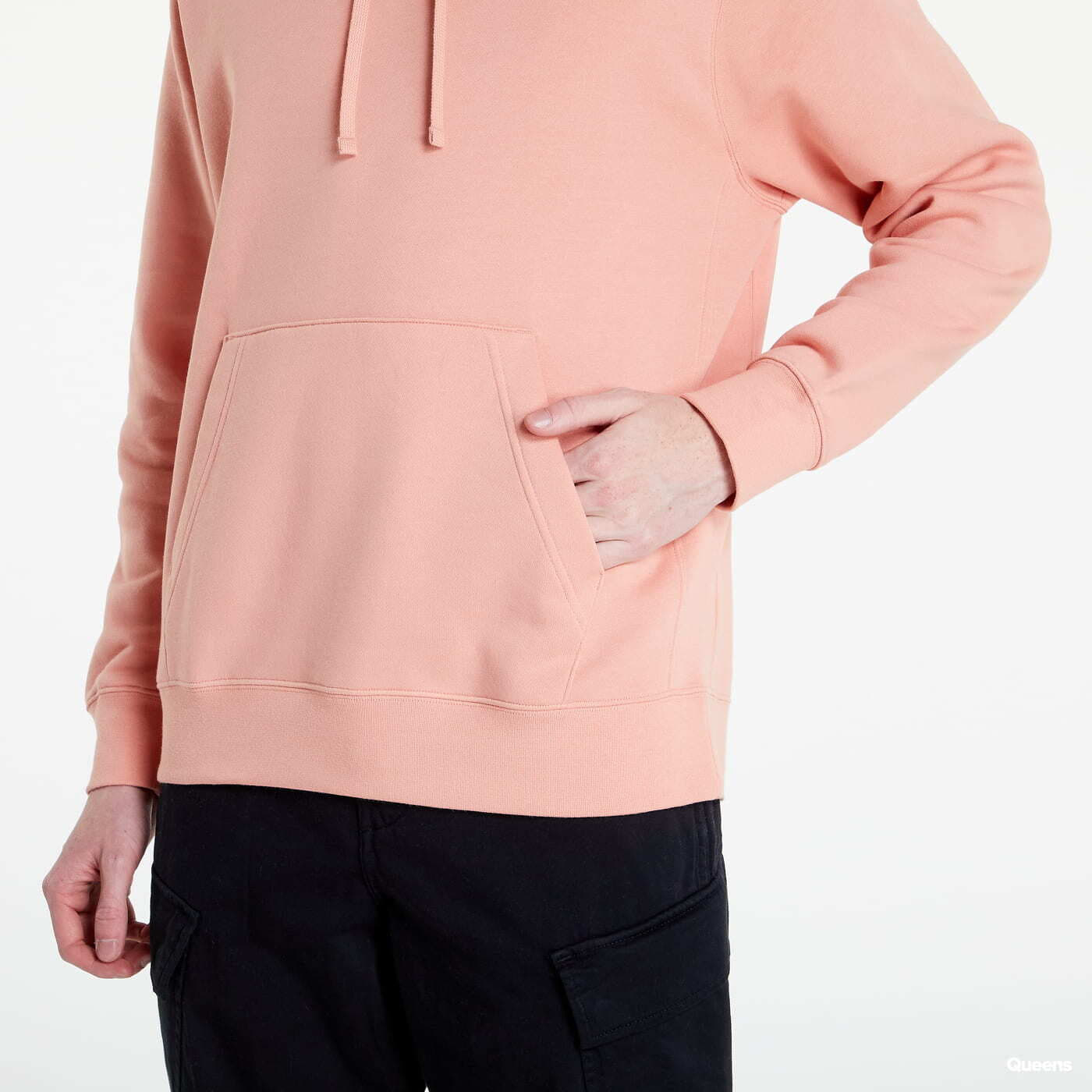 Mikiny Nike NSW Club Hoodie Pullover Brushed Back Lt Madder Root/ Lt Madder Root/ White