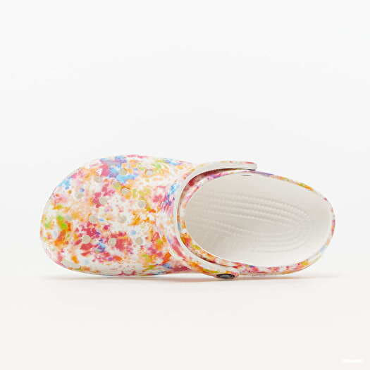 Summer shoes sneakers and flip flops Crocs Classic Tie Dye Graphic Clog White Queens