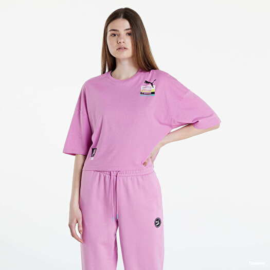 T shirts Puma Brand Love Oversized Tee Purple Queens