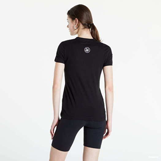 Puma black t shirts for womens on sale