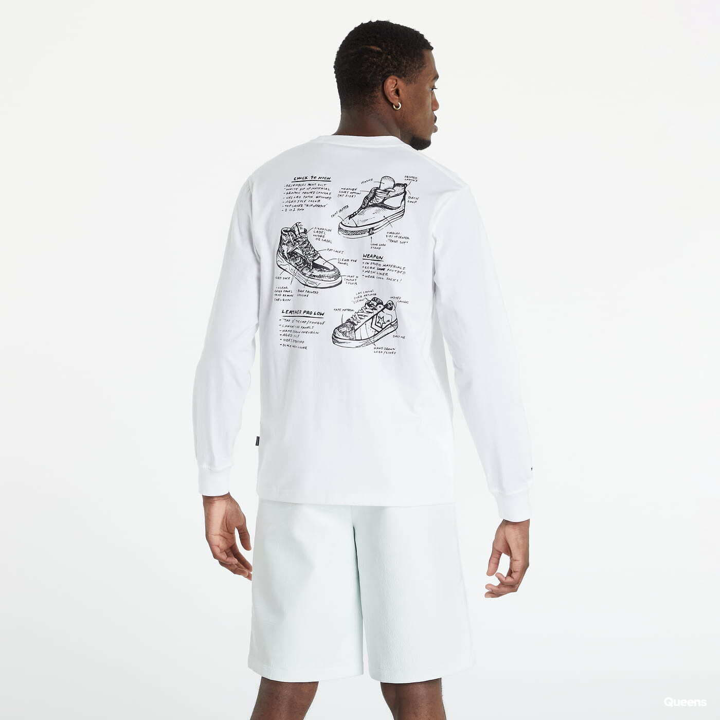 T-shirts Converse Long Sleeve Pocket Tee White