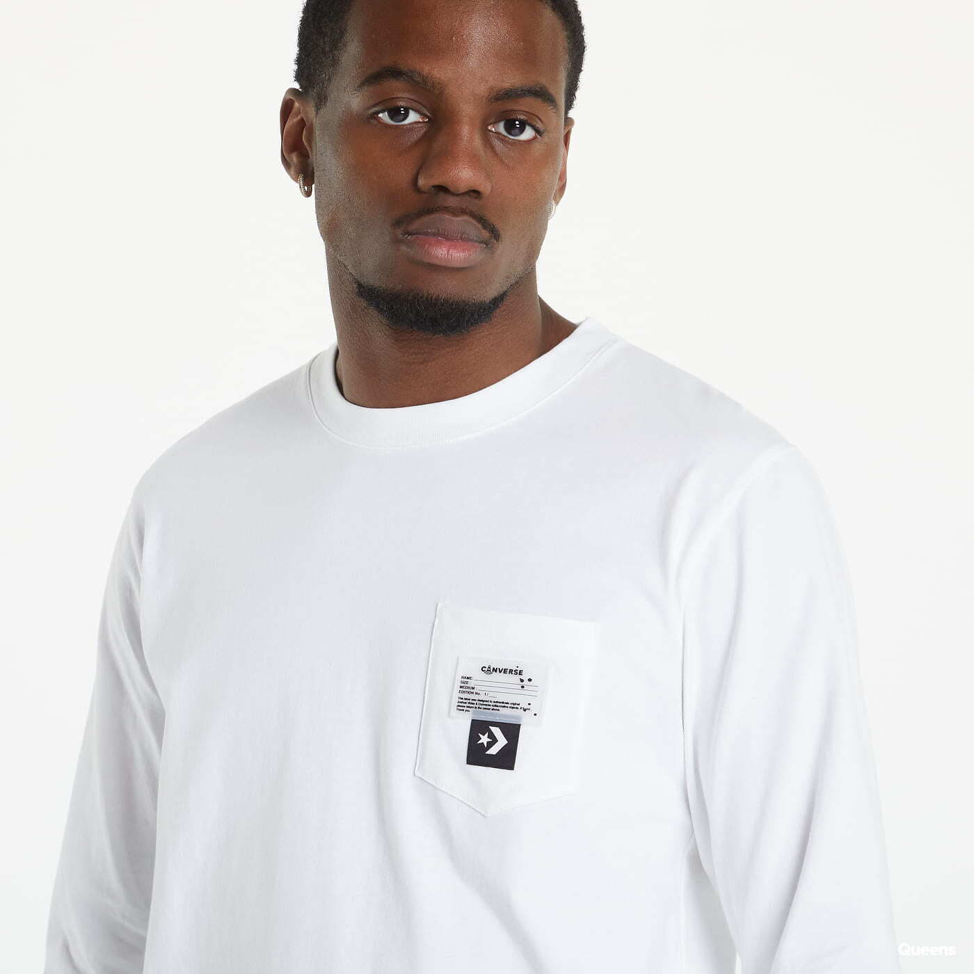 T-shirts Converse Long Sleeve Pocket Tee White