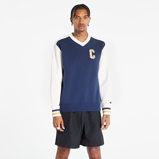 Sweatshirt Champion V-Neck Sweatshirt Blue/ White