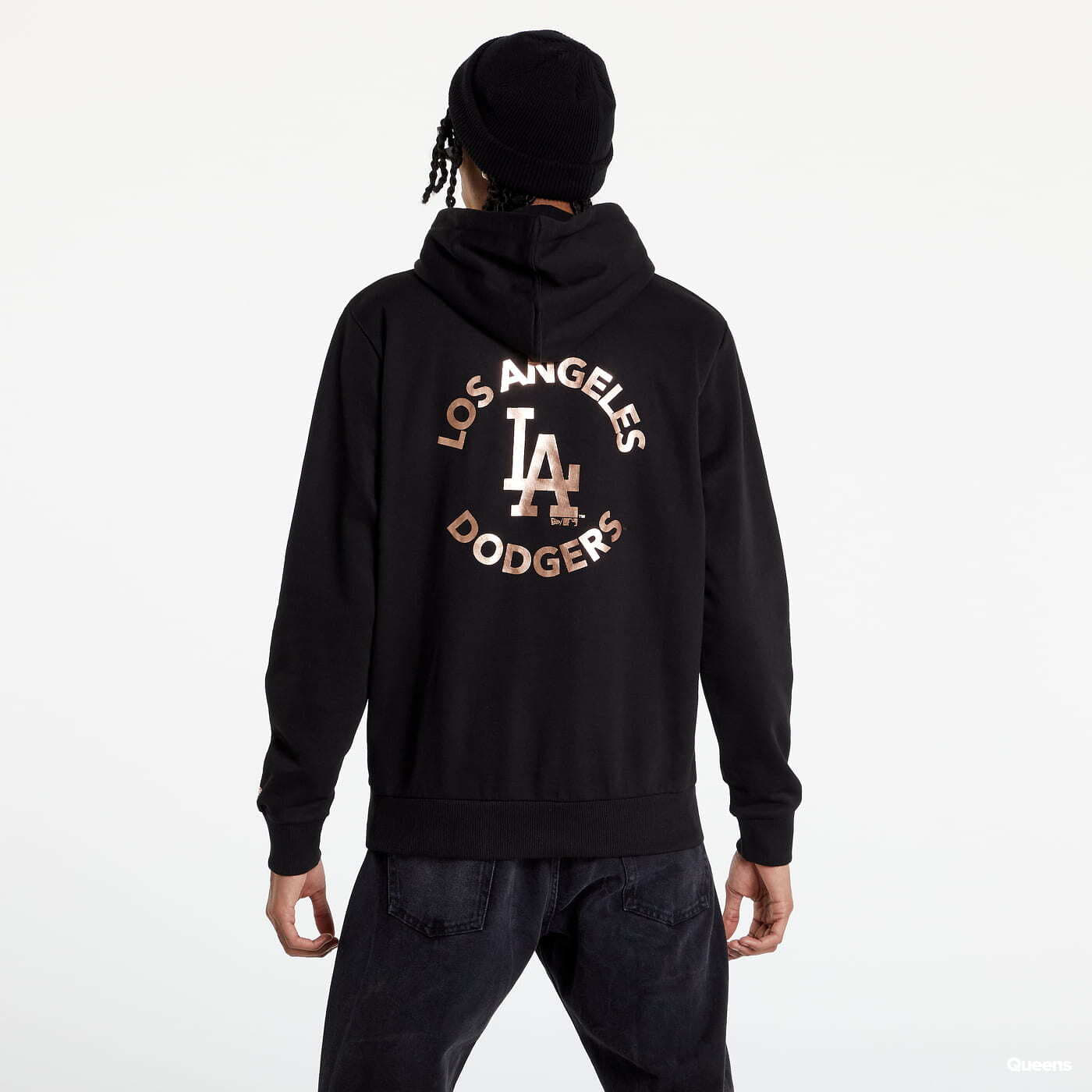 Hoodies en truien New Era LA Dodgers Metallic Logo Hoody Black