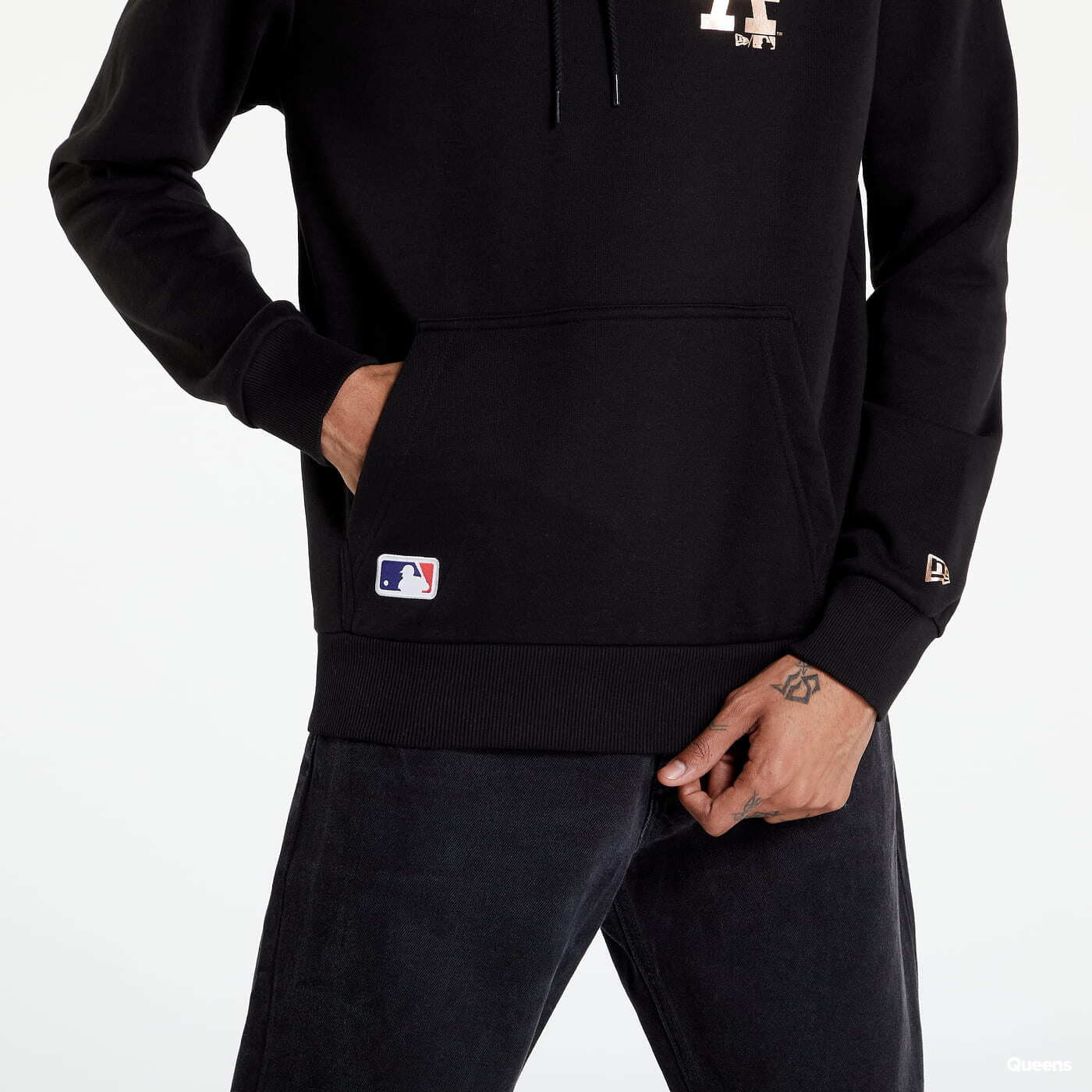 Hoodies en truien New Era LA Dodgers Metallic Logo Hoody Black