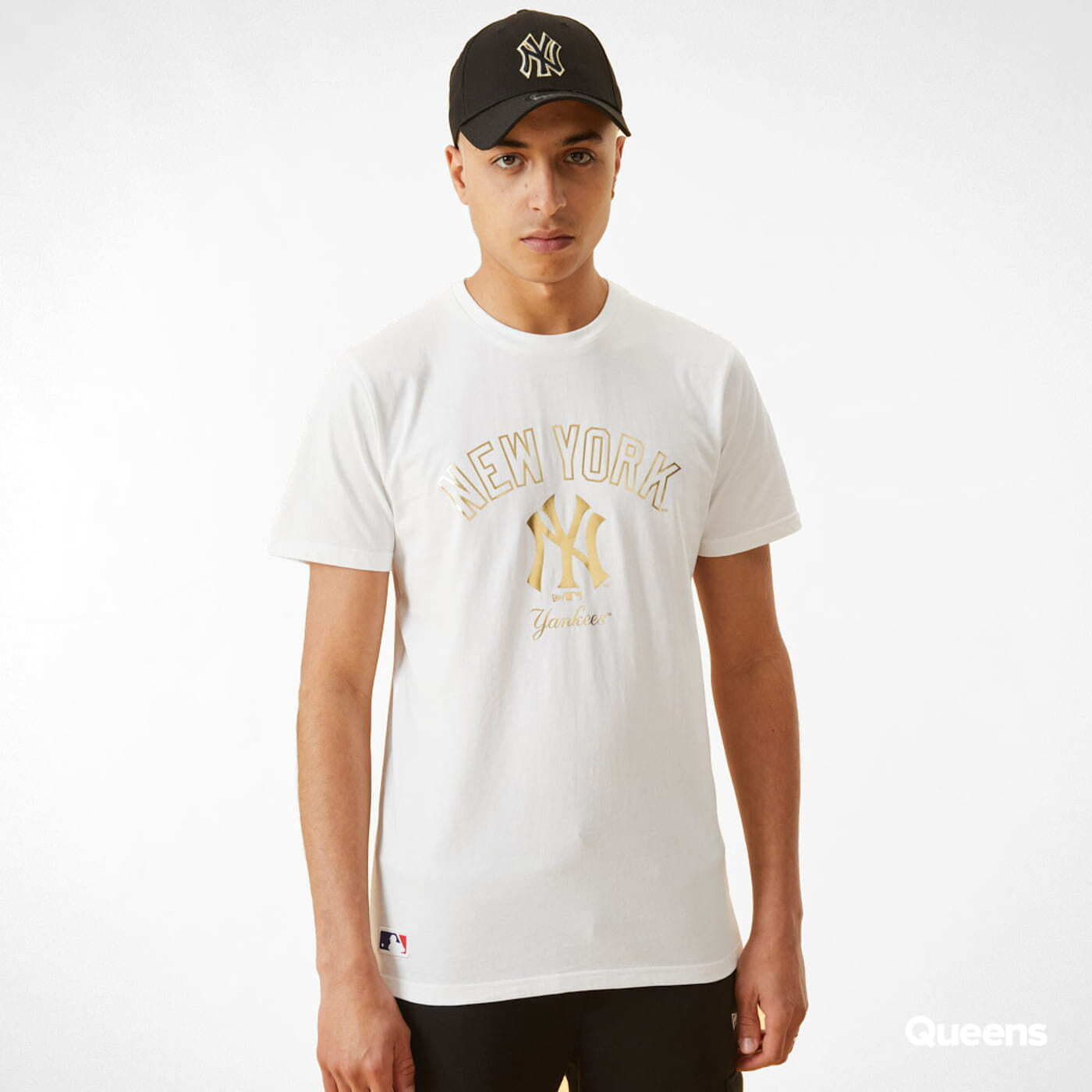 Trička New Era MLB Metallic Graphic Tee New York Yankees White