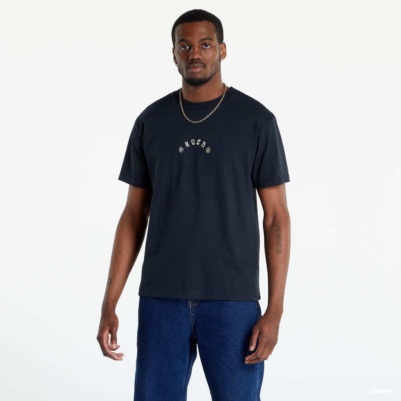 T-shirts RVCA Benjamin Jean Jean Best of Luck Short T-shirt černé