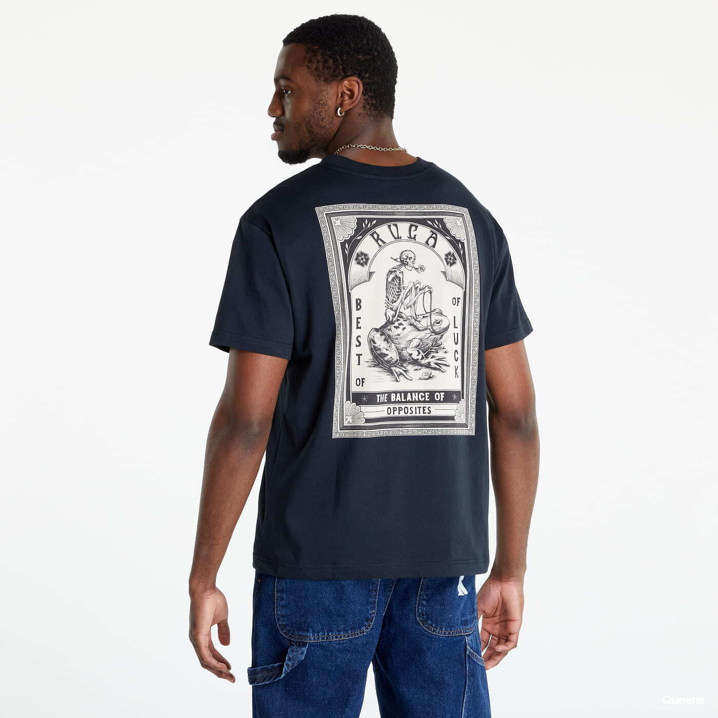 T-shirts RVCA Benjamin Jean Jean Best of Luck Short T-shirt černé