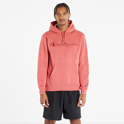 Pink champion hooded sweatshirt hot sale