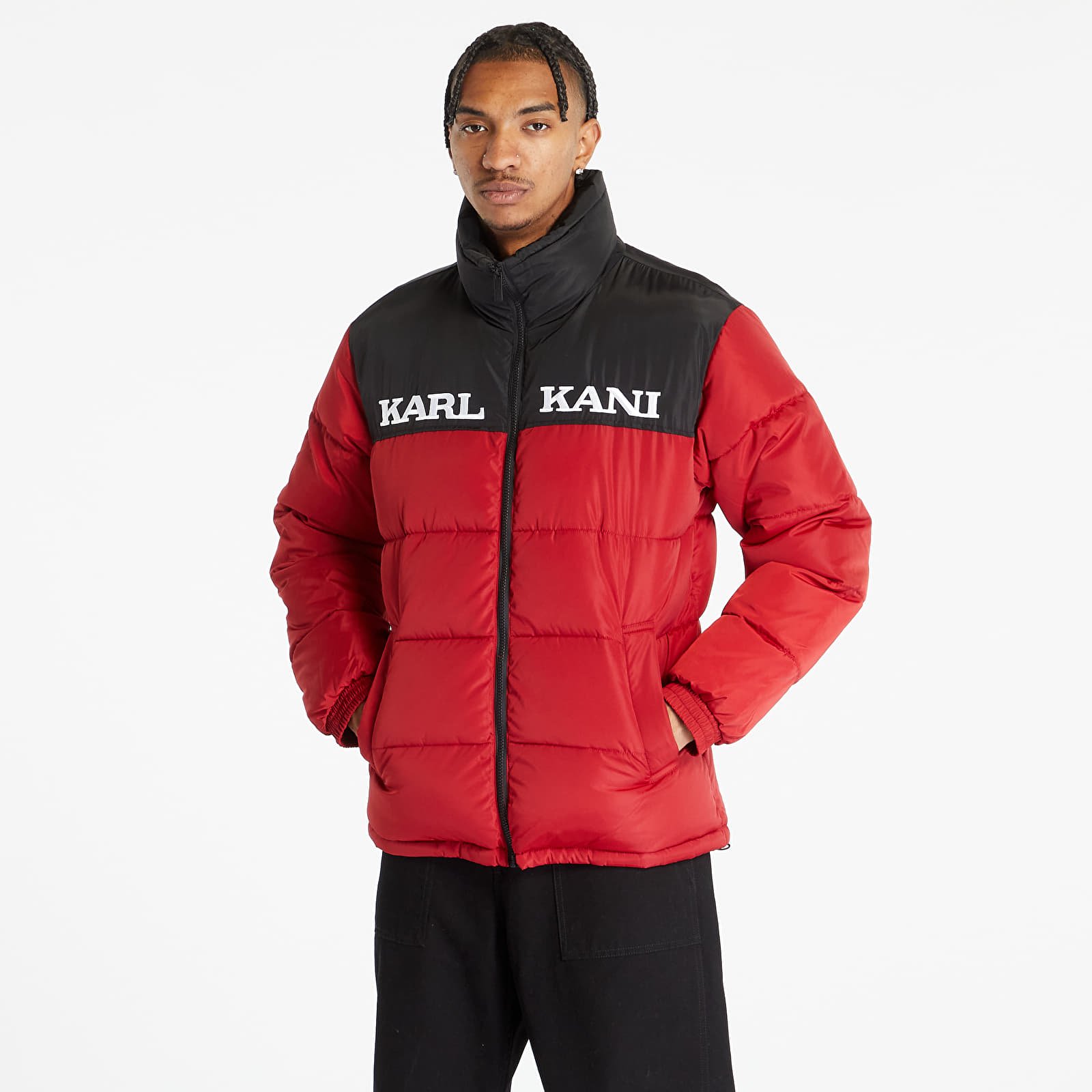 Bundy Karl Kani Retro Essential Puffer Jacket Dark Red