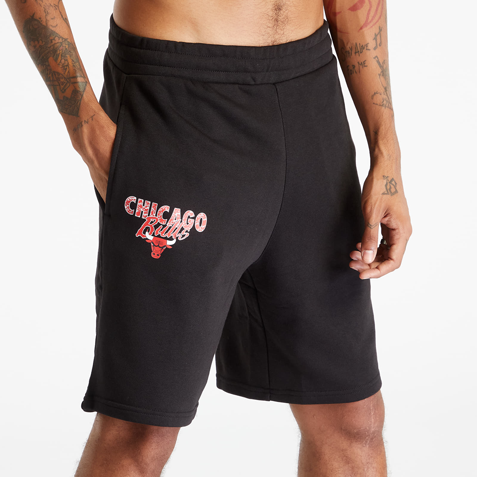 Pantaloni scurți New Era New Era Team Script Shorts Chicago Bulls Black/ Front Door Red