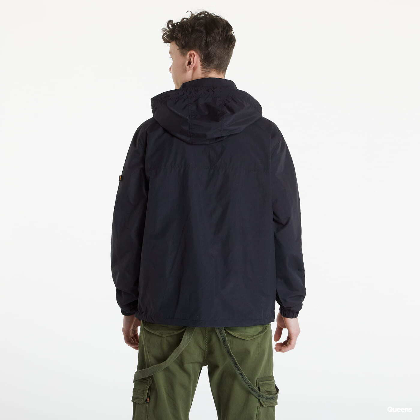 Větrovky Alpha Industries Anorak Embroidery Logo Black