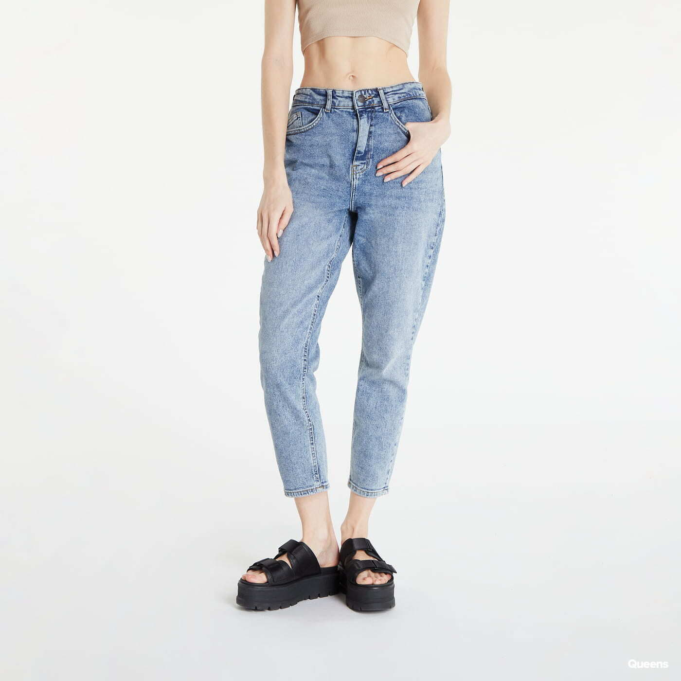 Teksad Noisy May NMKATY High Waisted Mom Jeans Blue