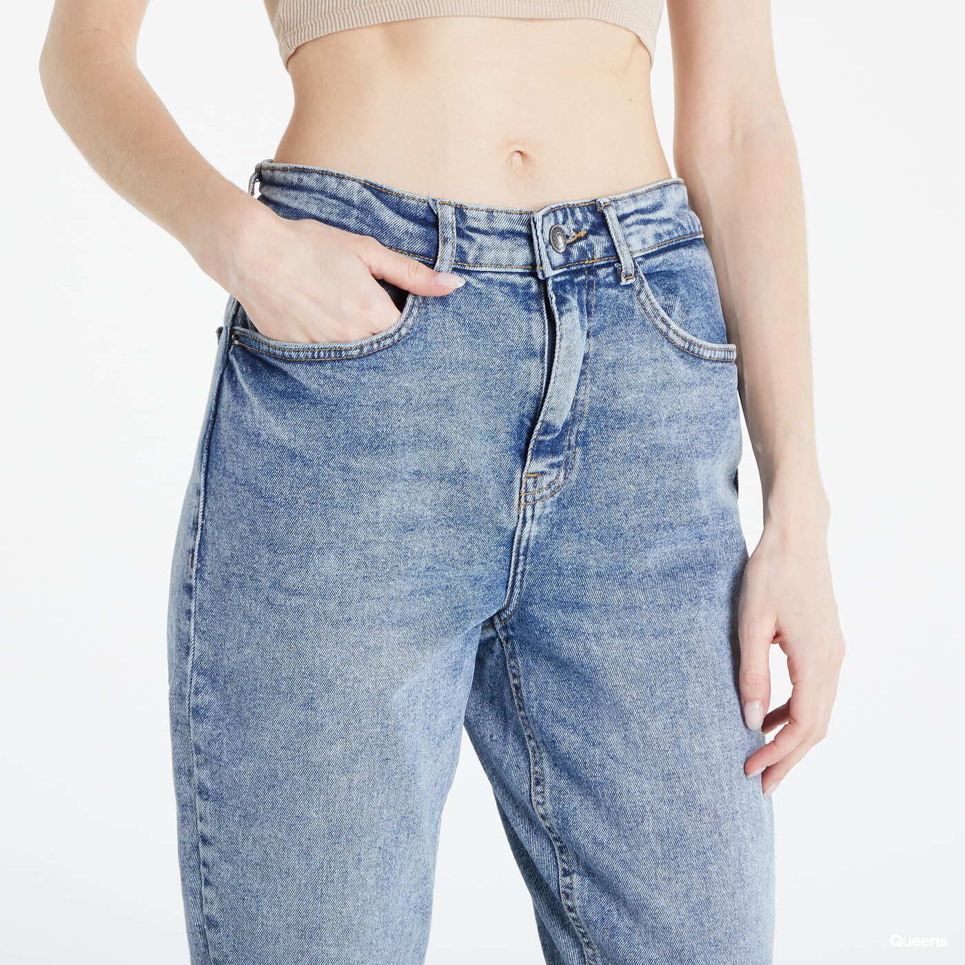 Teksad Noisy May NMKATY High Waisted Mom Jeans Blue