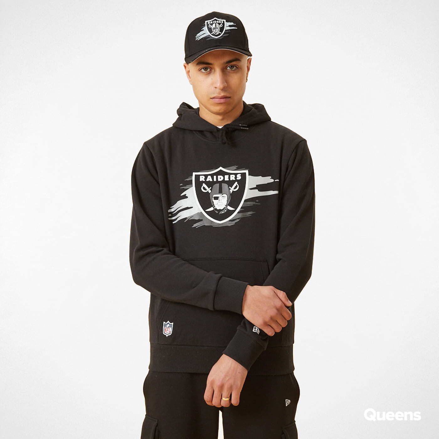 Mikiny New Era Las Vegas Raiders Tear Logo Black Hoodie Black