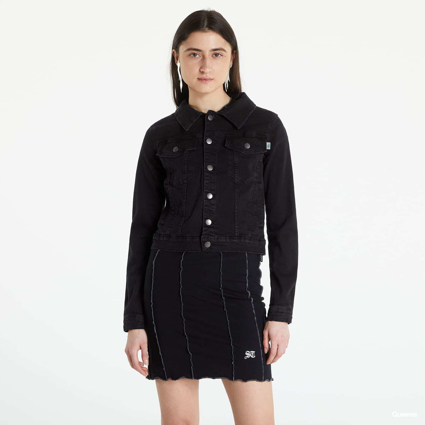 Bundy Urban Classics Ladies Organic Denim Jacket Black