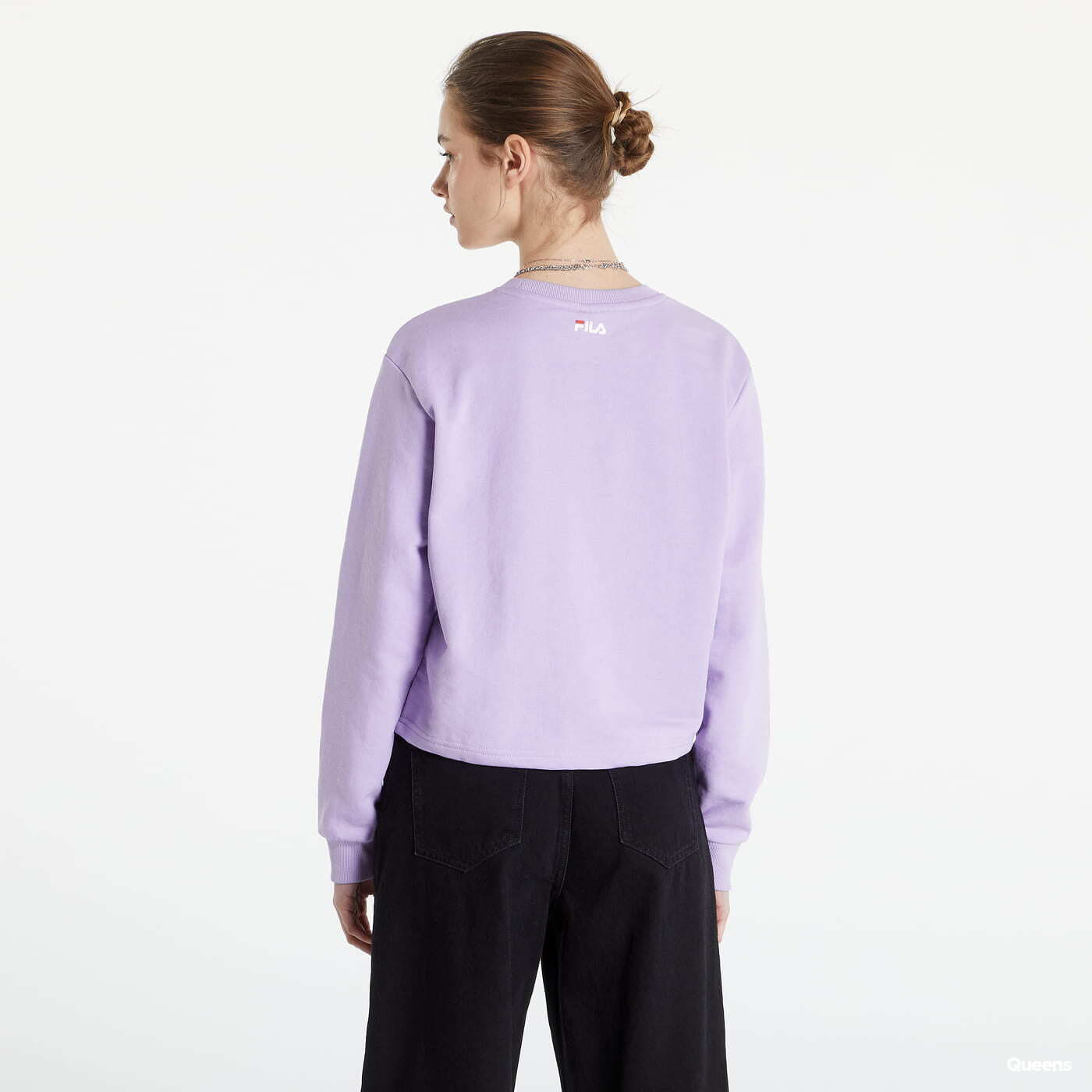 Bluzy Fila Boraceia Cropped Crew Sweat Purple